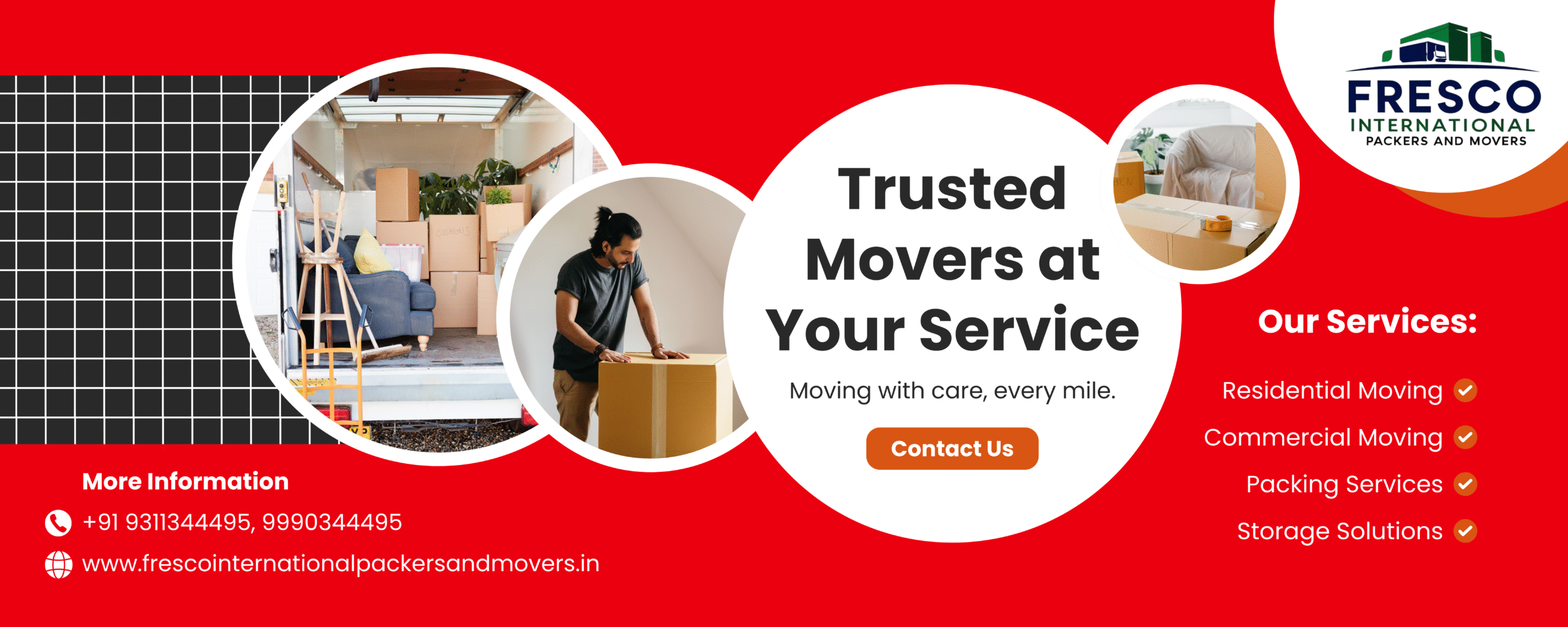 packer and movers banner